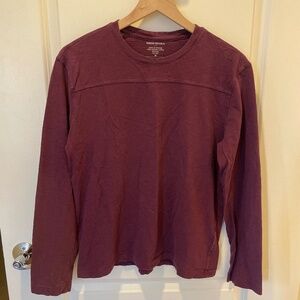 Men’s Banana Republic Crew Neck Long Sleeve Maroon Shirt